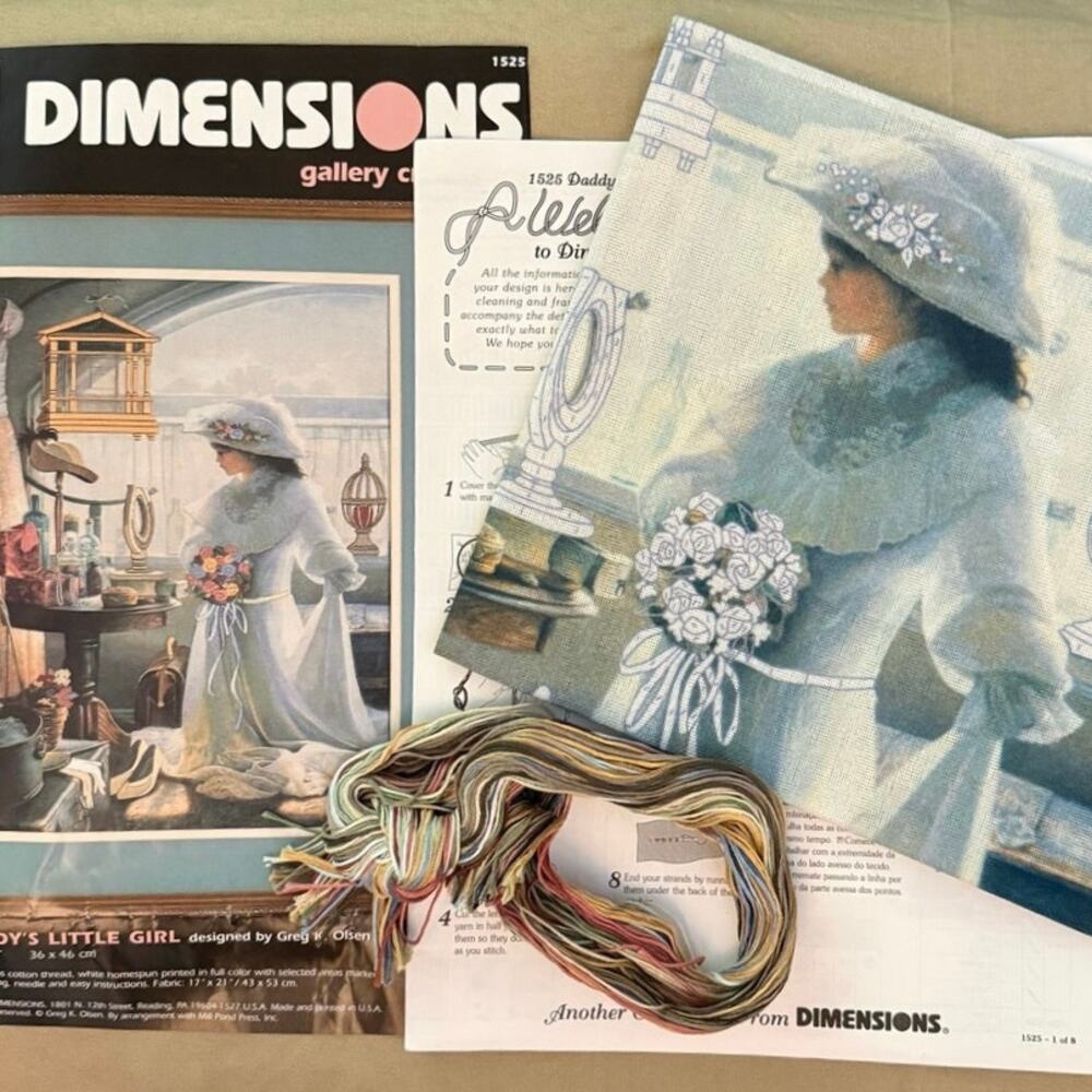 Dimensions Gallery Crewel #1525 • Daddy’s Little Girl • 2000